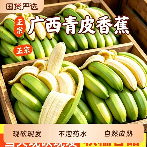 广西高山青皮香蕉现摘现发自然熟香甜软糯整箱新鲜应季水果净重