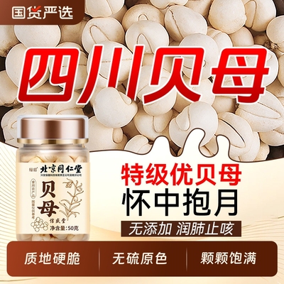 北京同仁堂特级川贝母中药材止咳煲汤炖梨肺化痰正品无硫新货食用