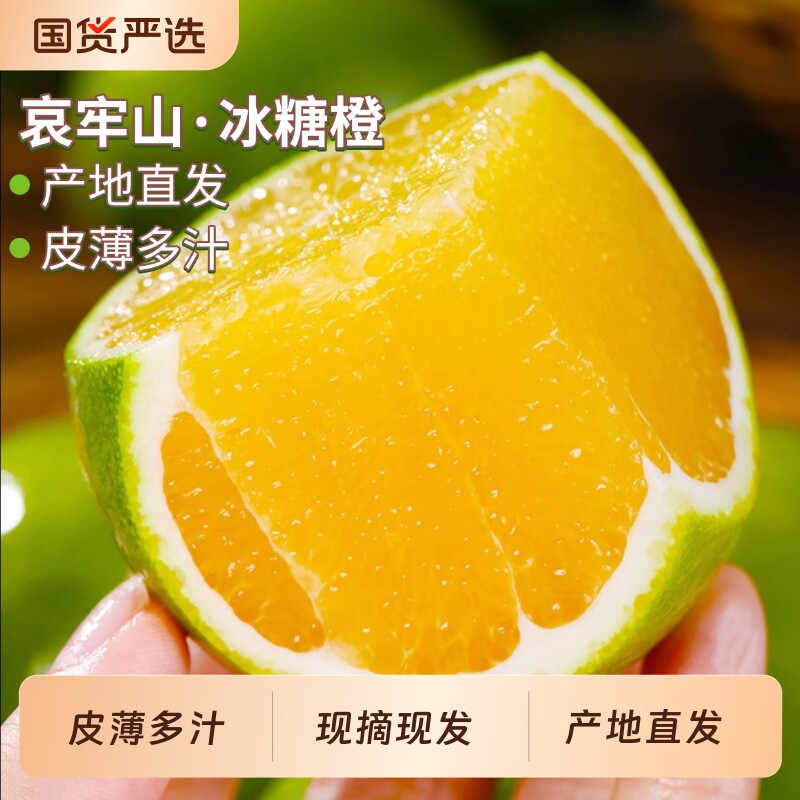 云南冰糖橙当季新鲜水果绿皮甜橙子哀牢山冰糖橙产地直发整箱包邮