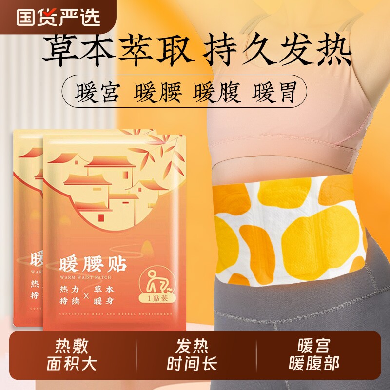 护腰热敷贴艾灸家用腰椎热敷加热陈艾粉暖腰艾草暖宫贴蒸汽暖宝宝