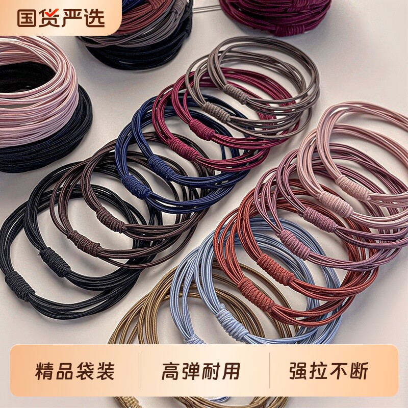 皮筋高弹力耐用黑色扎头发头绳马尾头饰发绳丸子头新款高端发圈女