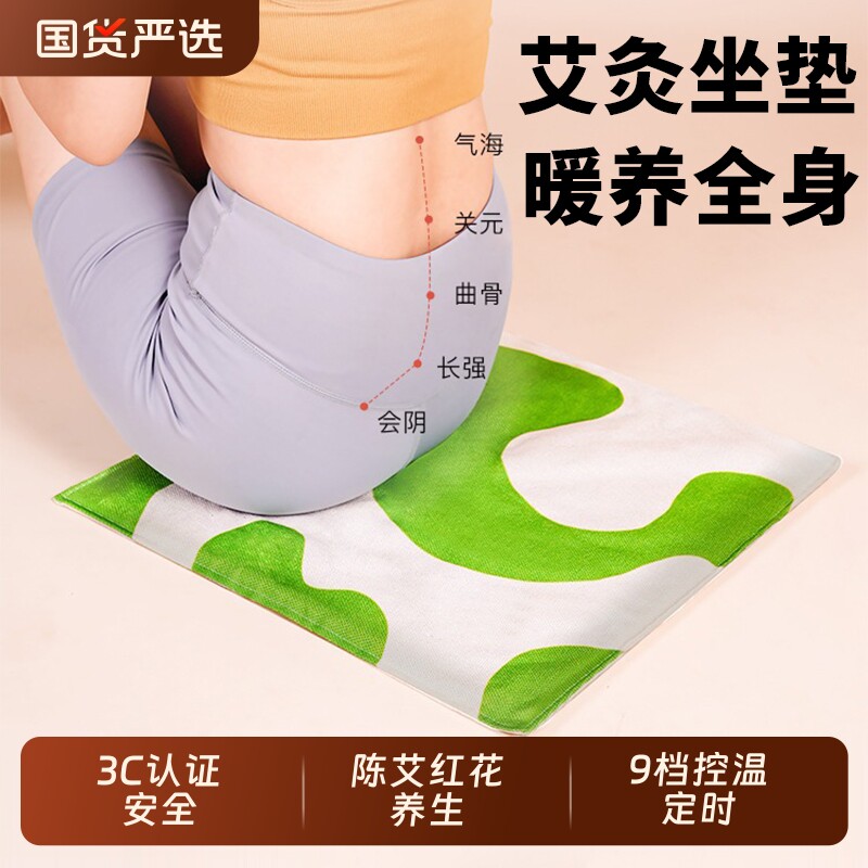 艾灸坐垫电加热艾草艾绒坐灸仪办公室垫子位毯理疗热敷包按摩养生