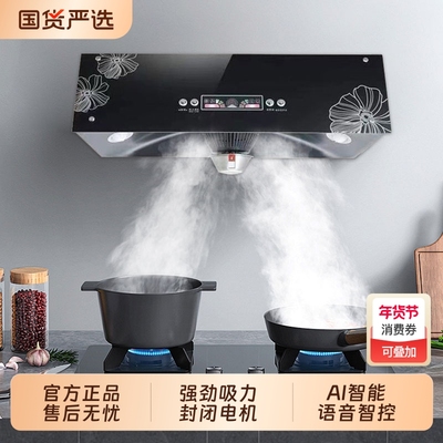 好太太抽油烟机家用厨房大吸力中式吸油机自动清洗出租房抽烟机