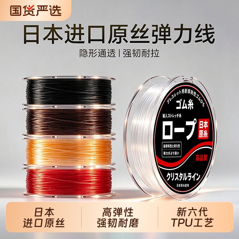 进口高端水晶弹力线透明手串弹力绳串珠绳子专用线绳耐磨项链手链图片