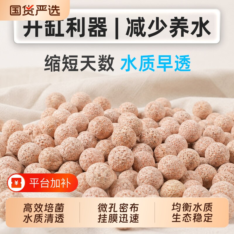 鱼缸中空石英球过滤材料纳米硝化细菌培菌球净化水质水族箱鱼池用