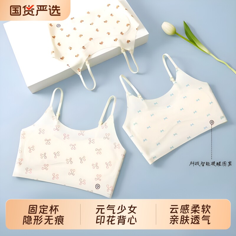 少女内衣甜美夏季6-13岁女童发育图片