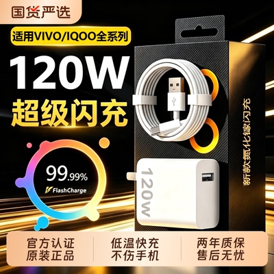 原装120W超级快充适用vivo充电器