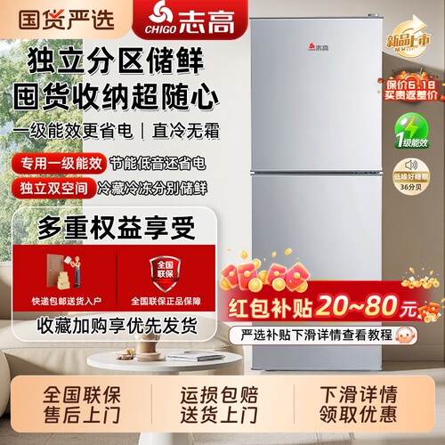 志高冰箱一级能效小型家用大容量