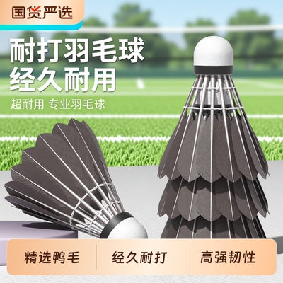 洛斯托克稳定耐打羽毛球防风鸭毛不易烂飞行稳定室内室外训练用球