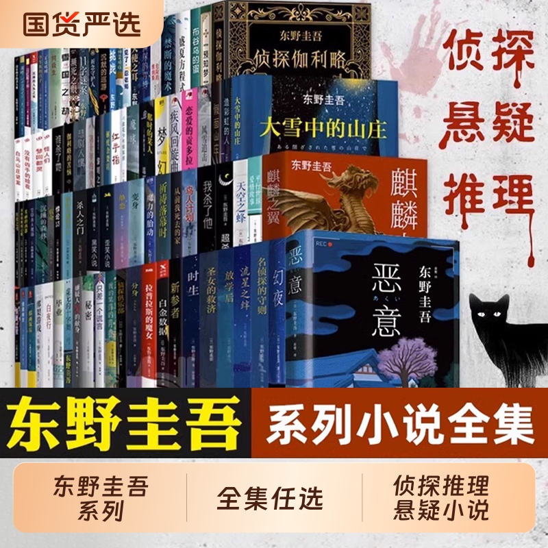 东野圭吾系列单本任选 白夜行架空犯恶意解忧杂货店白鸟与蝙蝠透明的螺旋无名之町白长长的回廊嫌疑人X的献身侦探小说你杀了谁