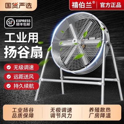 工业风扇扬谷扇强力风机车间大功率落地式电风扇特大风力养殖场