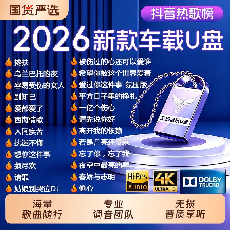 汽车载u盘歌曲2026新款热歌榜柏林之声无损音质音乐优盘抖音高清图片