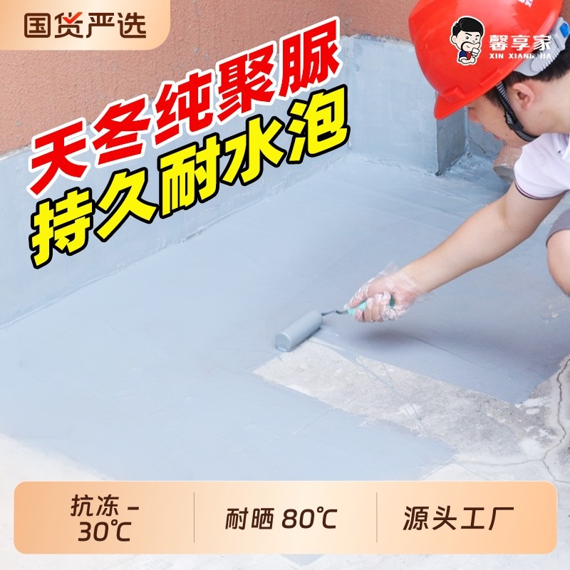 天冬纯聚脲防水涂料屋顶防水胶补漏裂缝渗水专用胶房楼顶防漏材料