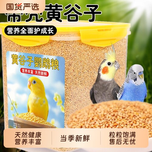 鹦鹉粮专用粮鸟食虎皮玄凤带壳黄谷子五色黍子鹦鹉食物混合营养