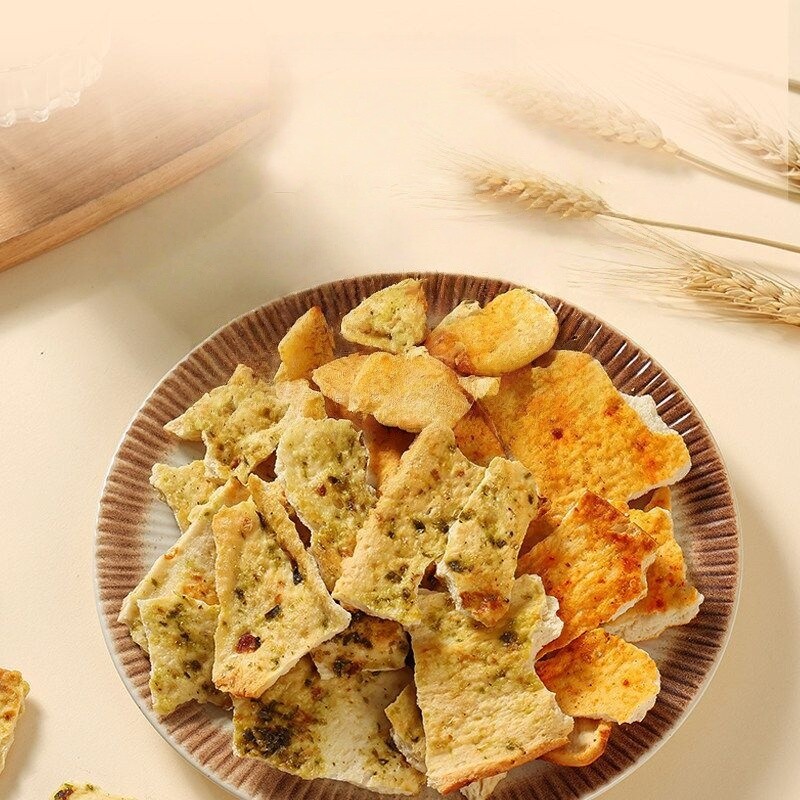 山西吕梁纯碱烤馍片非油炸香葱香辣味500g袋装代餐饱腹休闲零食图片