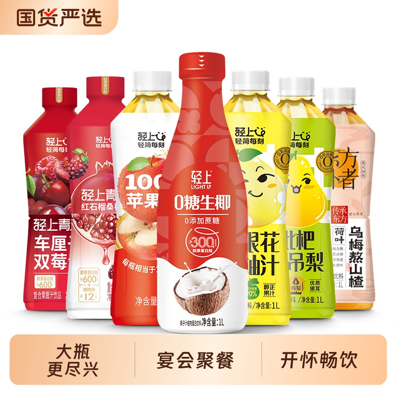 节庆装1L0糖生椰椰汁椰子汁饮品大瓶装植物蛋白饮料果汁国货