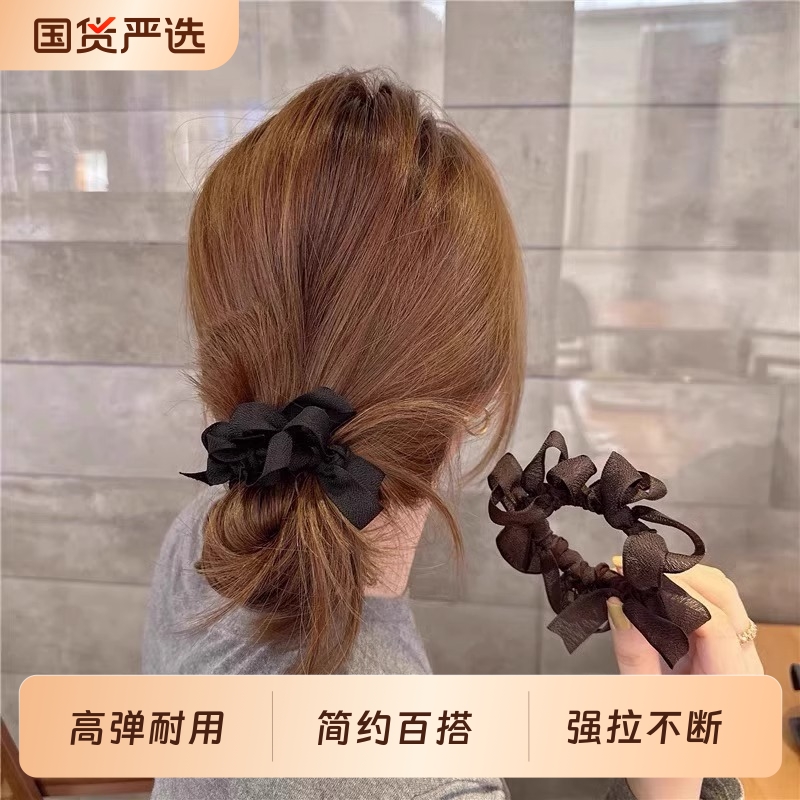 韩系东大门同款高级感蝴蝶结发圈头饰2025新款网红爆款高端头绳女