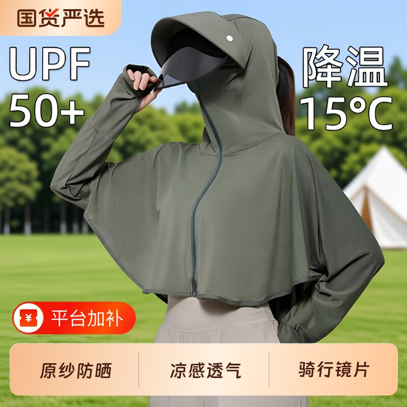 冰丝防晒衣女款2026新款防紫外线夏季骑电动车防晒服薄款防晒罩衫