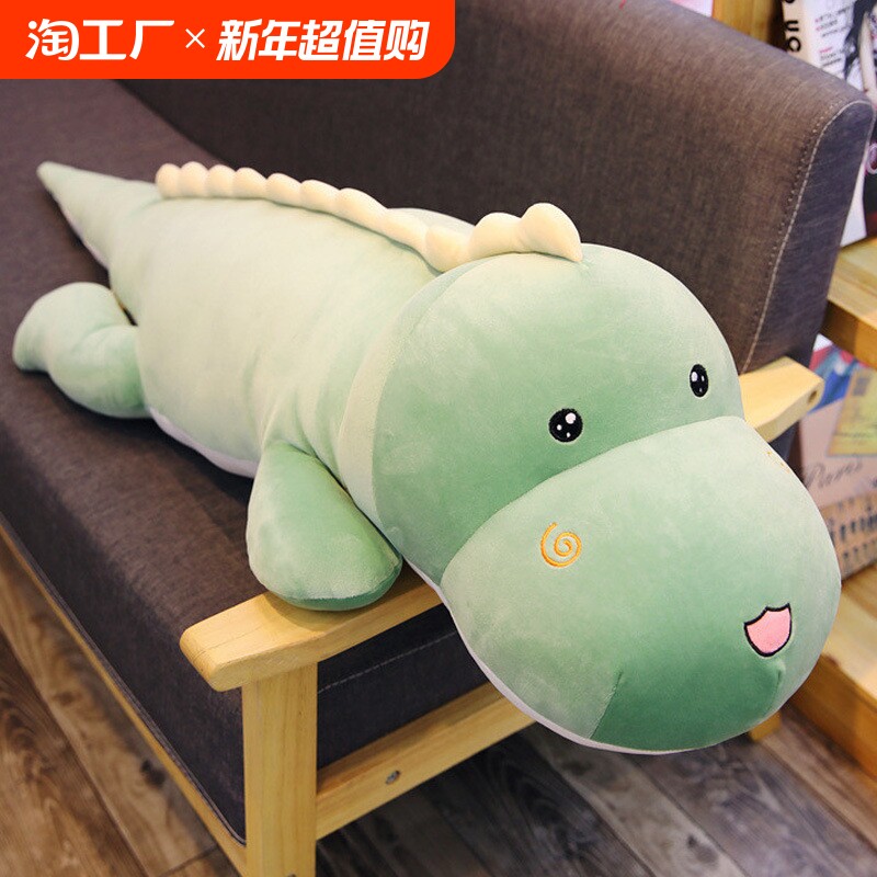 공룡 인형 베개 잠자는 소녀 선물 플러시 장난감 헝겊 인형 겨울 다리 클램프 수제 같은