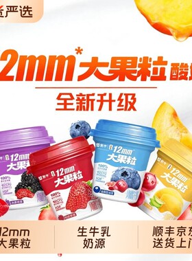 蒙牛大果粒酸奶生牛乳风味发酵乳草莓蓝莓黄桃桑葚多种水果口味