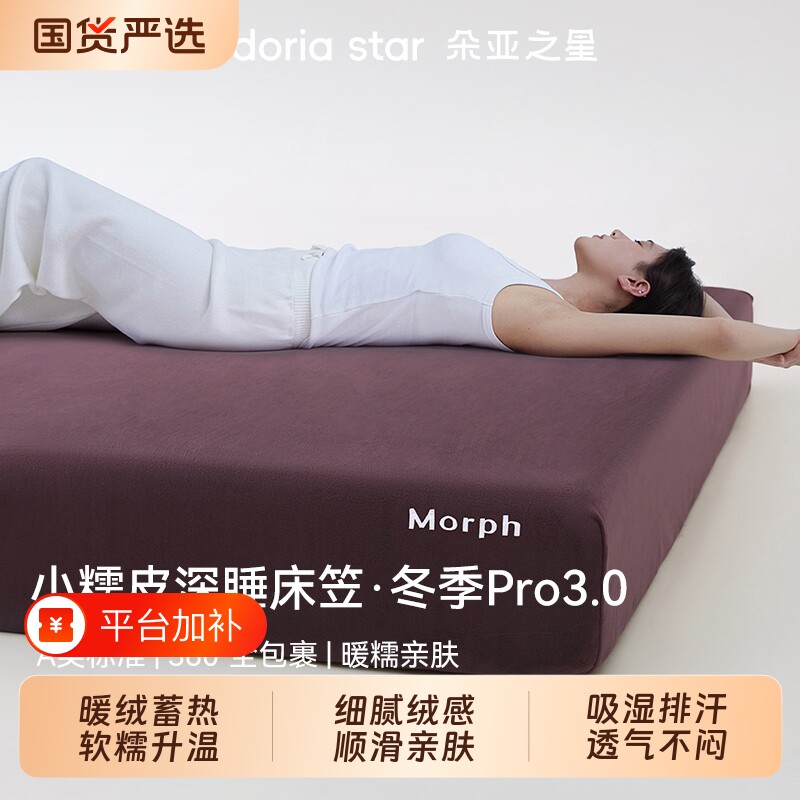 深睡床笠2026新款床单床罩小糯皮加绒床笠罩可机洗四季通用床垫罩