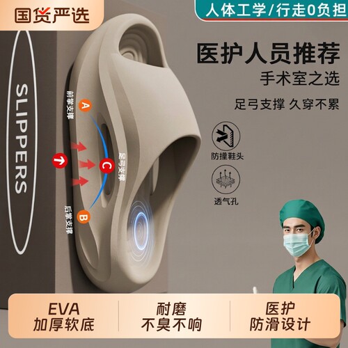 医用手术室拖鞋男款2026新款夏季室内家居eva防滑防臭外穿凉拖女
