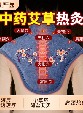 肩颈海盐盐袋热敷包颈椎电加热理疗肩膀粗盐艾草艾灸袋子神器披肩