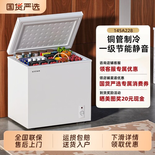 先科一级能效小冰柜家用小型