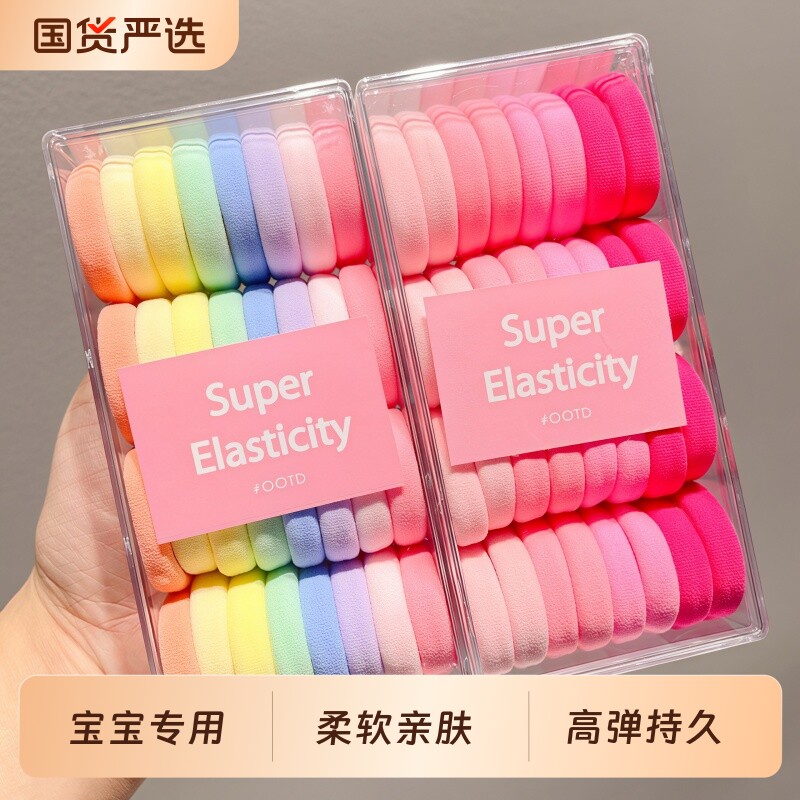 儿童彩色发圈大号不伤发图片