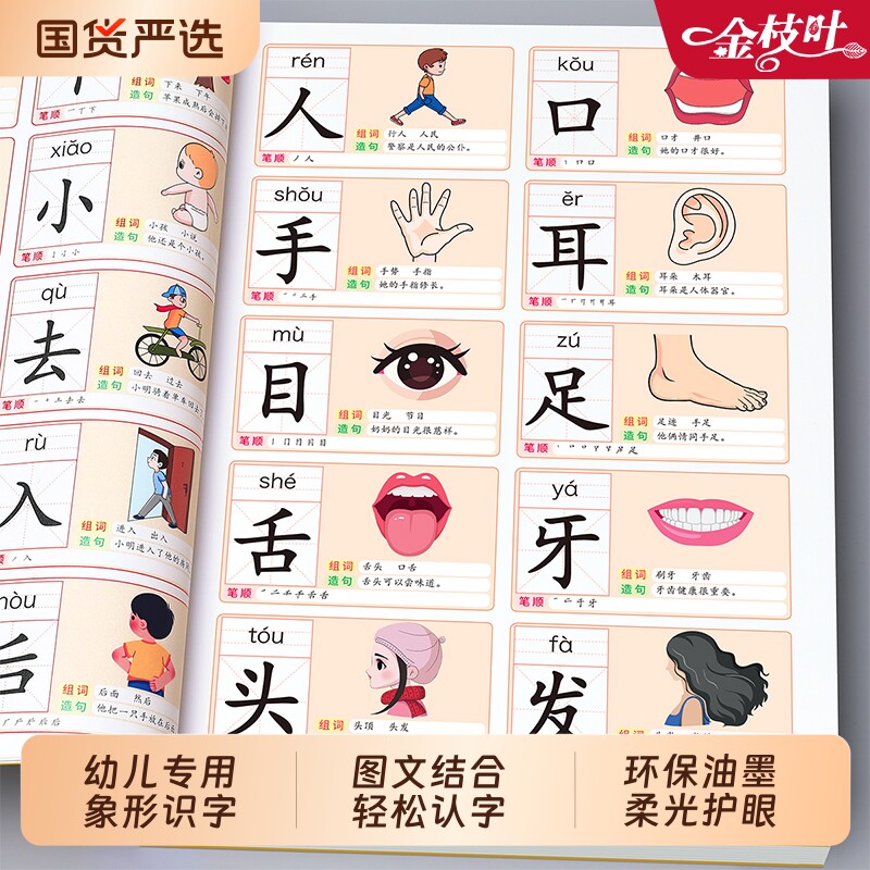 幼儿园识字书认字识字大王3000字幼儿大班学前班儿童宝宝早教启蒙