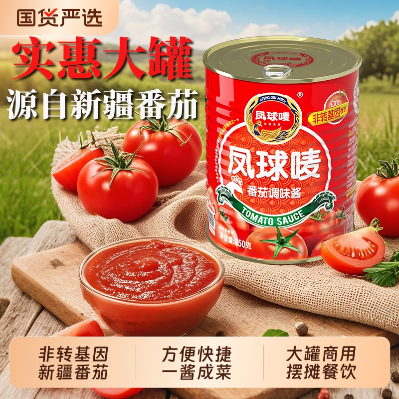 凤球唛番茄调味酱850g罐商用批发
