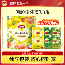 立顿茶包0糖0脂经典茉莉花茶绿茶黄牌红茶独立包装茶叶袋泡茶提神