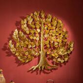 铁艺菩提树叶墙面装 饰挂饰东南亚墙上发财树创意玄关背景墙饰壁挂