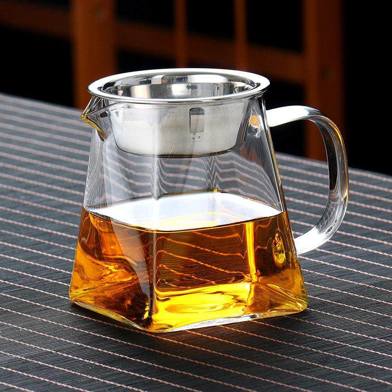 加厚耐热玻璃公道杯茶漏一体套装分茶器茶水分离高档方形公杯,餐饮具,公道杯,淘宝优惠券,粉丝福利购,淘宝优惠卷