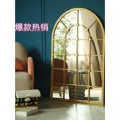 饰创意装 假窗装 饰镜子模拟餐厅客厅墙壁装 饰挂件背景墙铁墙挂