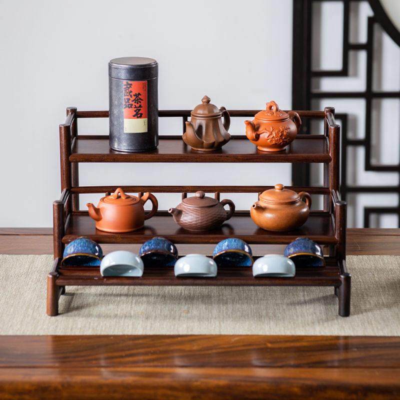 桌面茶具茶叶摆件展示小型中式整装博古架实木砂壶茶杯收纳置物架,住宅家具,多宝格/博古架,淘宝优惠券,粉丝福利购,淘宝优惠卷