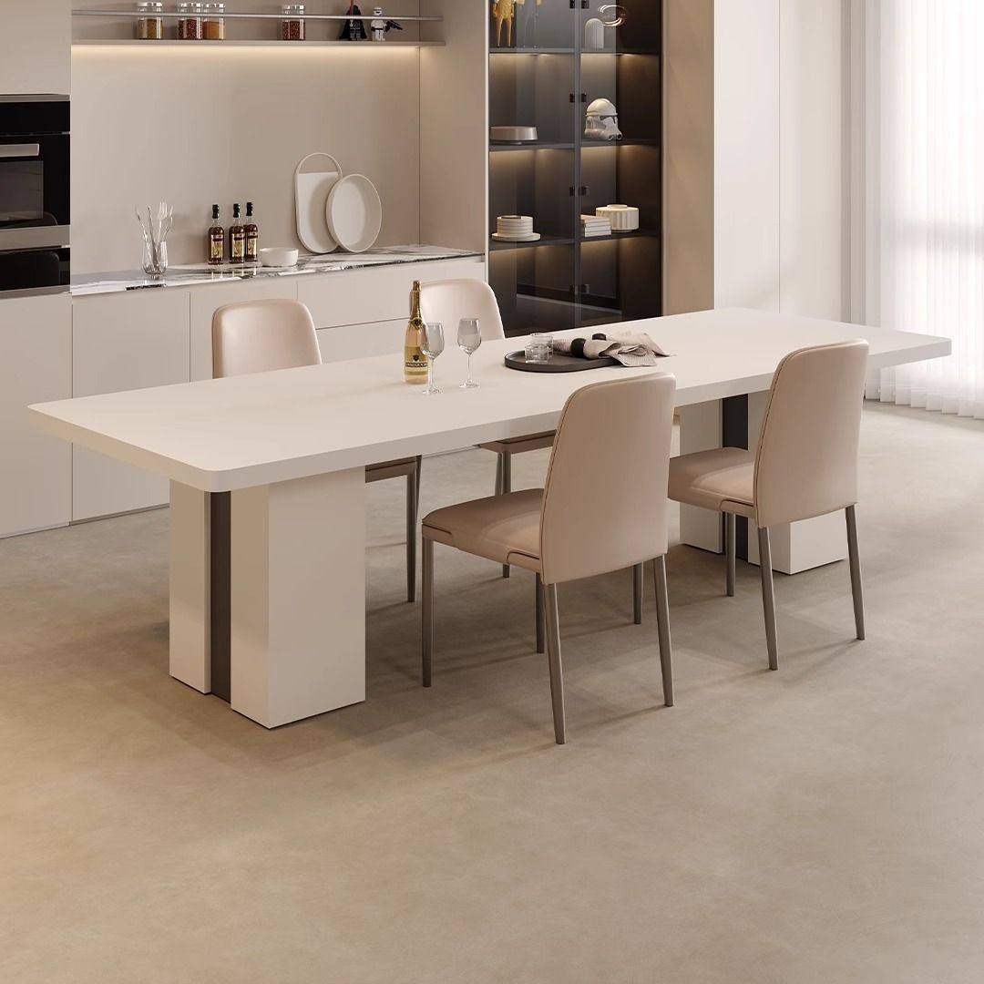 意式极简岩板餐桌现代简约家用桌子大户型高端长方形餐厅饭桌,住宅家具,板木餐桌,淘宝优惠券,粉丝福利购,淘宝优惠卷