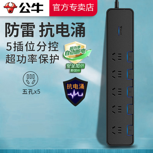 抗电涌防雷带超功率保护5位分控