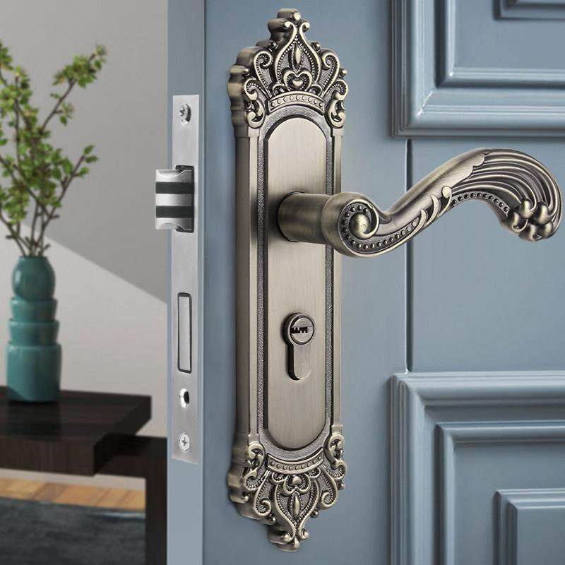 酷隆欧式门锁室内卧室房间木门锁静音磁吸门锁具通用型门把手家用,基础建材,机械门锁,淘宝优惠券,粉丝福利购,淘宝优惠卷