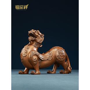 铜新乡铜吉祥兽皮绣饰品家居饰品客厅入口办公室工艺品饰品