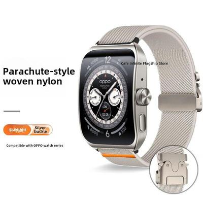 适用于Oppowatchx表带4Pro新款Oppowatch3Pro降落伞扣Oppo手表更