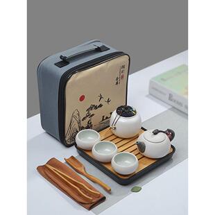 干泡竹茶台小茶具套装家用简约现代阳台庭院整套功夫一壶两杯配件