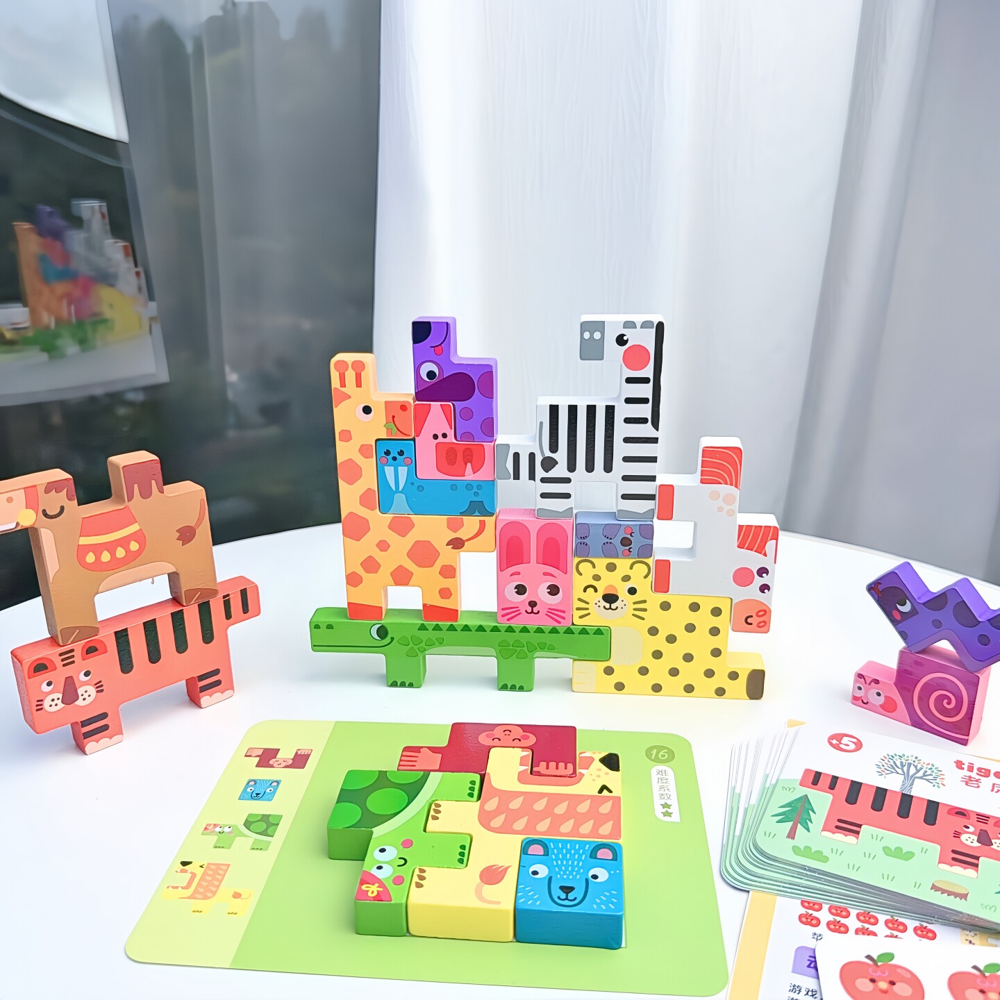动物高塔桌游儿童积木叠叠乐动手能力平衡感锻炼专注力3益智玩具6