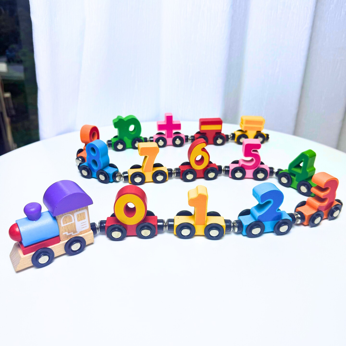 磁性数字小火车幼儿童积木早教拼装男女孩宝宝1一3到6益智力玩具2