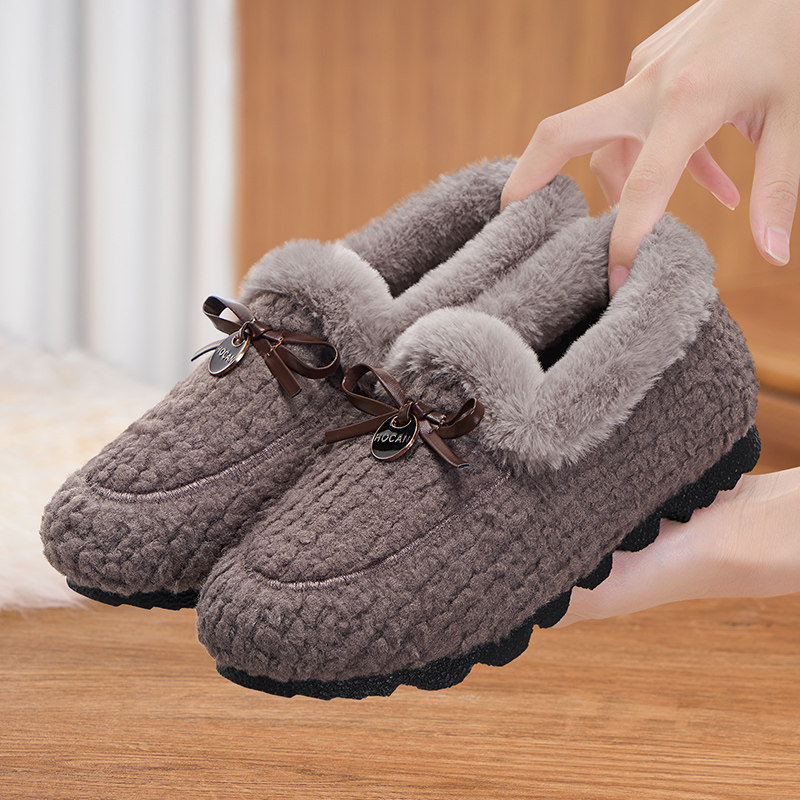 老北京布鞋女冬加绒2025新款棉鞋一脚蹬休闲豆豆鞋保暖妈妈毛毛鞋,女鞋,传统布鞋,淘宝优惠券,粉丝福利购,淘宝优惠卷