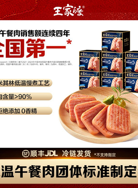 王家渡低温午餐肉198g 火锅涮锅火腿肉罐头三明治专用早餐猪肉