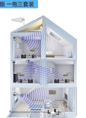 Genuinetek讯号增强器 室内手机讯号放大器 稳定上网讯号接收器