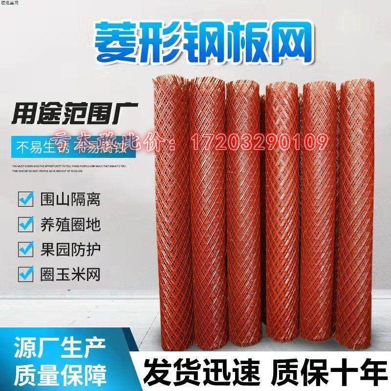 防锈菱形钢板网加硬铁丝网围栏钢丝加粗圈阳台家用网格防护网养殖