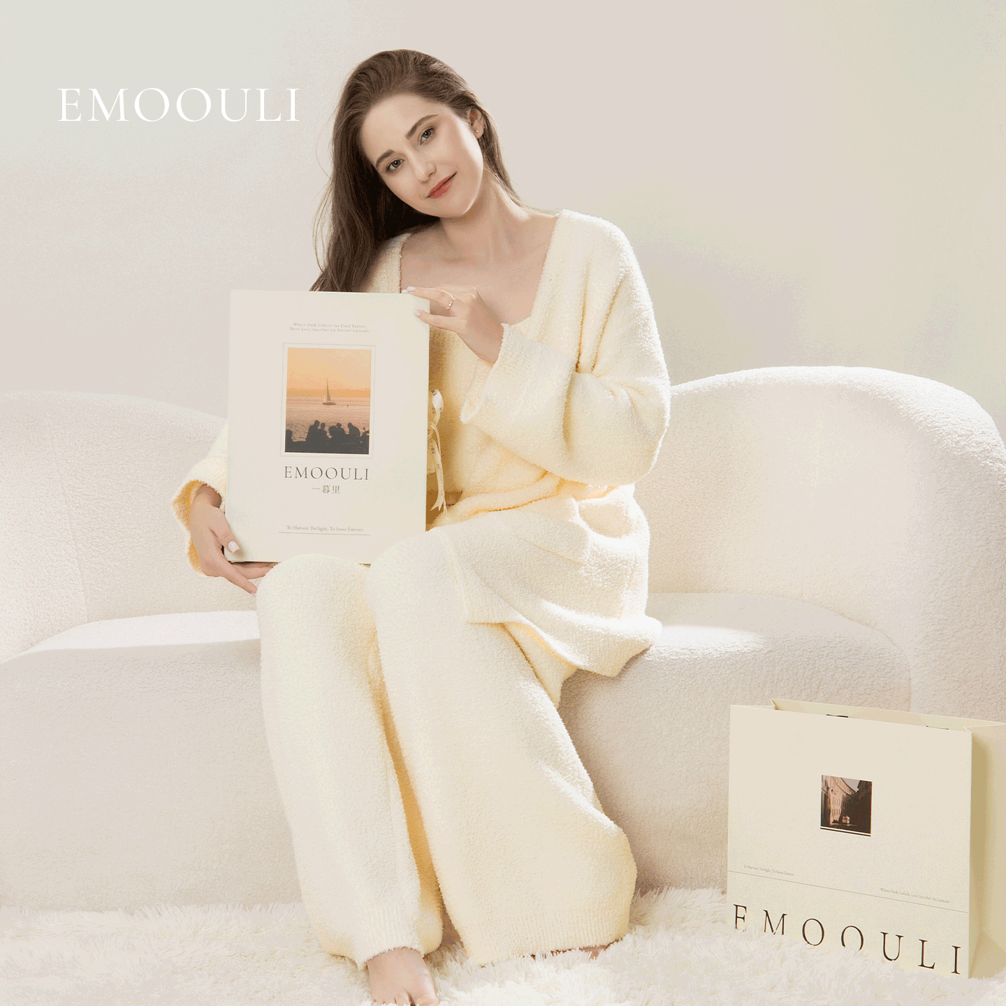 一暮里可刻字珊瑚绒睡衣礼盒