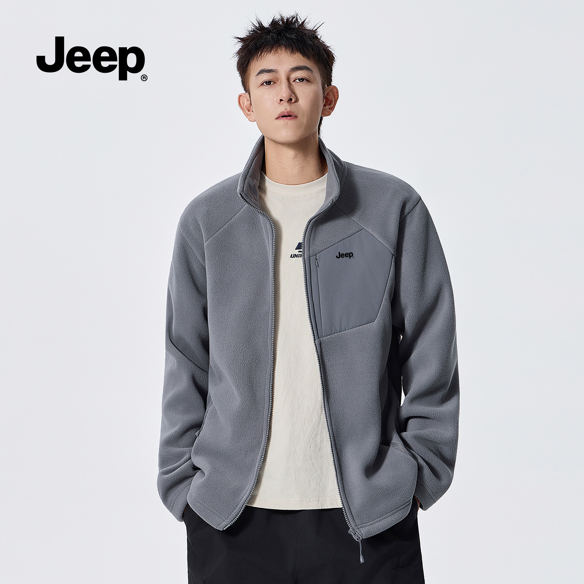 Jeep吉普摇粒绒外套男2025新款